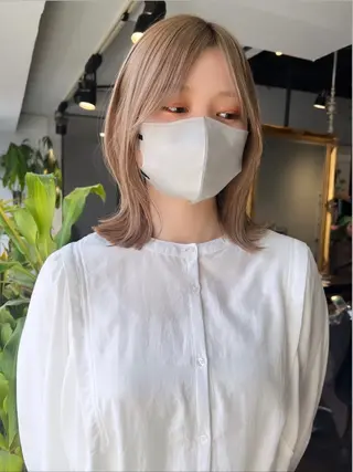 ミディアム カラー nendo_hair所属・ハイトーン/ボブ 🎀sonokaのヘアスタイル