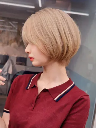 ショート カラー 🌟透明感カラー× 小顔カットの匠🌟のヘアスタイル