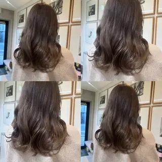 セミロング カラー カジュアルを女っぽく 𝗮𝘆𝗮𝗰𝗼のヘアスタイル