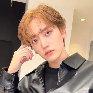 ショート カラー メンズ 岡田大志🇰🇷 中/韓メンズヘアのヘアスタイル