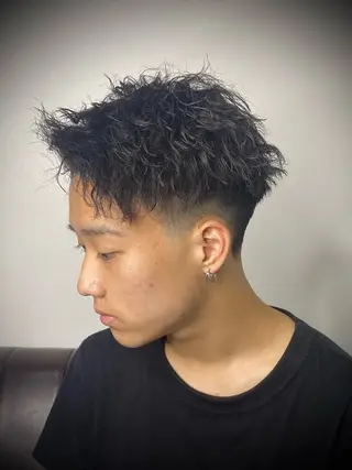 パーマ メンズ 柄﨑 比呂/ancielのヘアスタイル