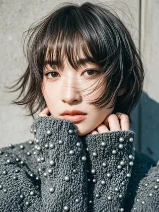 ショート ウルフカット 811 大阪梅田 ウルフのヘアスタイル