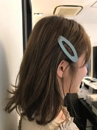 ミディアム YASU🍎CUT 赤系カラー/ヘアケアのヘアスタイル