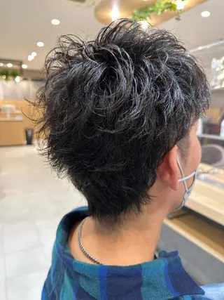 ショート パーマ メンズ 💈メンズ特化 美容師サキ💈のヘアスタイル