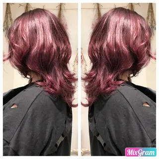 セミロング カラー はだゆうき @hadadan08のヘアスタイル