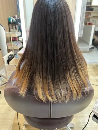 ロング パーマ 毛流れ 癖毛カット/ 英山明未のヘアスタイル