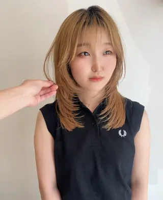ミディアム カラー 韓国レイヤー/ハイ トーン/優太のヘアスタイル