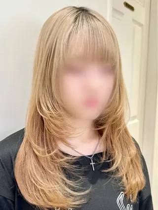 セミロング 🥀暖色/エクステ/ ヘアメ/横浜/かなこのヘアスタイル