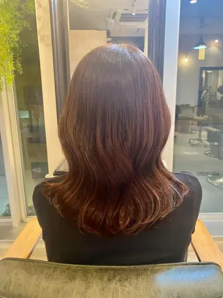 ミディアム 🎀暖色カラー／ボブ 🎀MOMONAのヘアスタイル