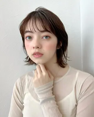 ショート カラー 韓国レイヤー🇰🇷 韓国研修◎渋谷カイトのヘアスタイル