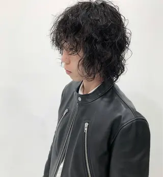 ショート カラー パーマ メンズ マツエク・マツパ 【姫カット】 ナカムラコウキのヘアスタイル