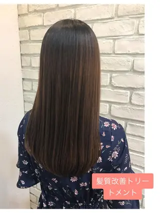 ロング YASU🍎CUT 赤系カラー/ヘアケアのヘアスタイル