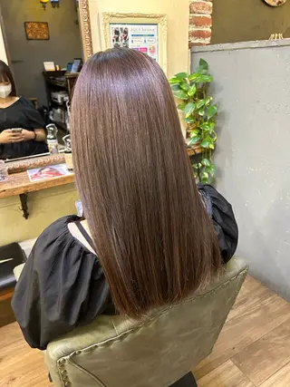 ロング カラー 馬場 瑞穂のヘアスタイル