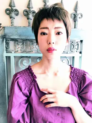 ショート カラー パーマ ヘアアレンジ メンズ 表参道Lise おおいしおりのヘアスタイル