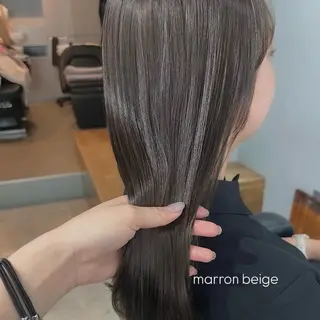 セミロング カラー akane/ベージュ /オリーブ/ブラウンのヘアスタイル