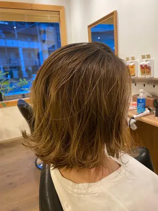 ミディアム カラー 髪質改善 大内翔太のヘアスタイル