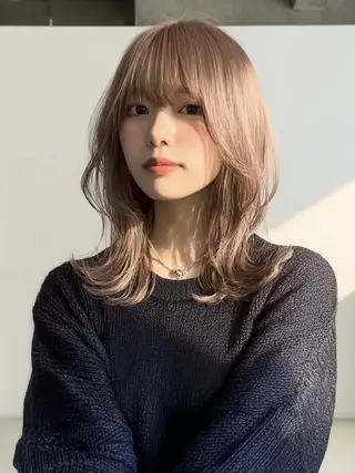 ミディアム カラー ❄️透明感ブリーチ ❄️TOWA市川のヘアスタイル