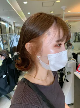 ミディアム カラー ヘアアレンジ 🔶似合わせセンター パート/ヤス🔶のヘアスタイル