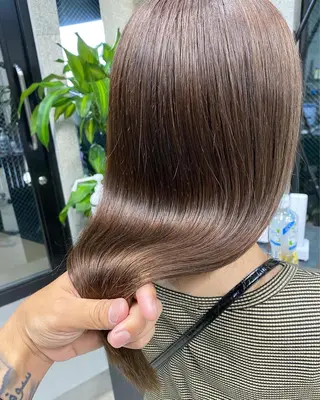 ロング カラー パーマ OVER→三軒茶屋 /縮毛矯正・髪質改善のヘアスタイル