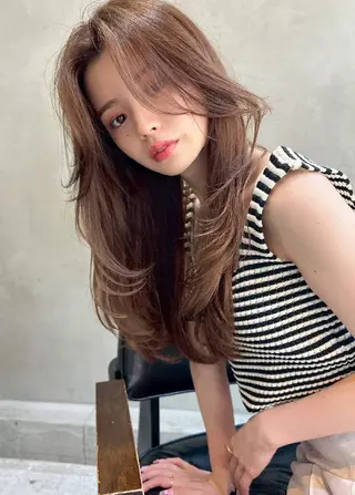 カラー 森田翔斗 顔周りレイヤーのヘアスタイル