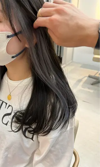 セミロング 透明感カラー/艶髪/ 高城潤也のヘアスタイル