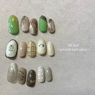 ミディアム pllia beautyのネイルデザイン