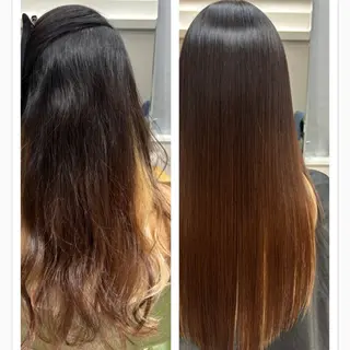 ロング GOToday所属・艶髪／オリーブ系／ 肌が綺麗に見えるお色のヘアスタイル