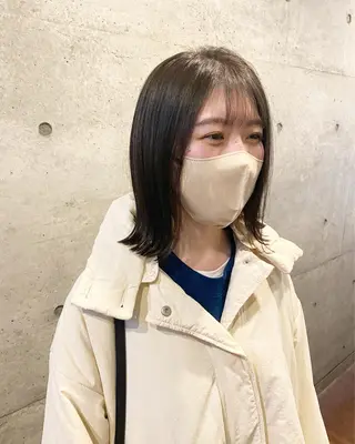 ミディアム カラー 後藤紗英/髪質改善 /オリーブベージュのヘアスタイル