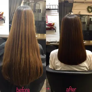 ロング カラー 縮毛矯正&髪質改善 MAILHAIRのヘアスタイル