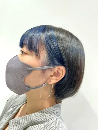 ミディアム 長尾菜々美🐰 ／ハイトーンカラーのヘアスタイル