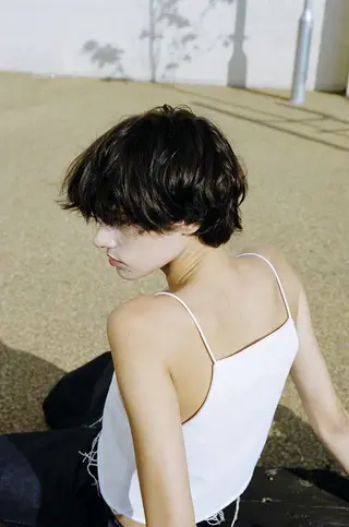 ショート リリカ🐈‍⬛ブリー チカラー/上永谷のヘアスタイル