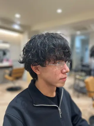 ショート パーマ メンズ 筋肉美容師 TETSUのヘアスタイル