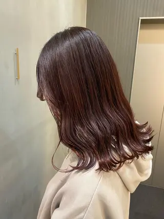 ミディアム カラー 韓国×髪質改善カラー 💎hinaのヘアスタイル