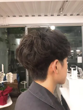 メンズ 本山　くせ毛のカット 尾島光季のヘアスタイル