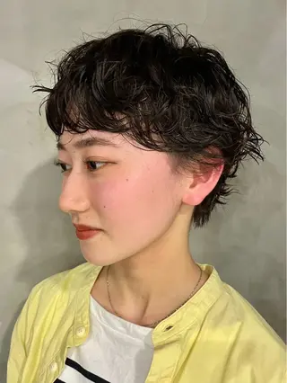 ショート パーマ 🌼似合わせカット 🌼おぎの みき🌼のヘアスタイル