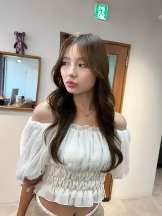 ロング カラー 岡本 太陽☀️のヘアスタイル