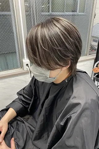 ショート メンズ メッシュカラー 艶髪/西尾 幸樹のヘアスタイル