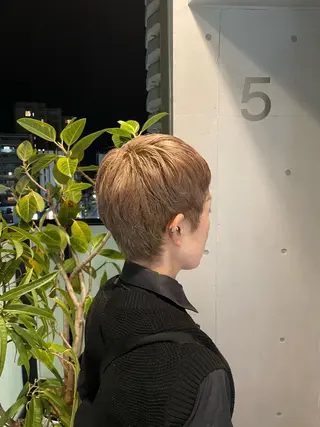 ショート カラー 抜け感ハイトーン/ ボブ/Ririnaのヘアスタイル