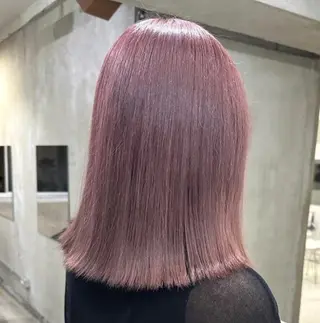 ミディアム まろみ暖色×ボブ ×chia🕯のヘアスタイル