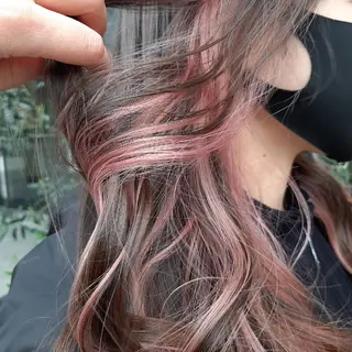 カラー ロング はらだ ともこ☺︎のヘアスタイル