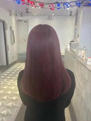 セミロング カラー HIKARI🐈‍⬛ ハイトーン×デザインのヘアスタイル