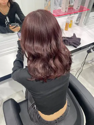 セミロング カラー エフェクトブリーチ／ レイヤーカット／翔のヘアスタイル