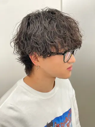 ショート カラー パーマ ヘアアレンジ メンズ 亀井隆汰/メンズ専門 パーマ特化美容師のヘアスタイル