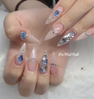 ミディアム HANA 長さだしのネイルデザイン