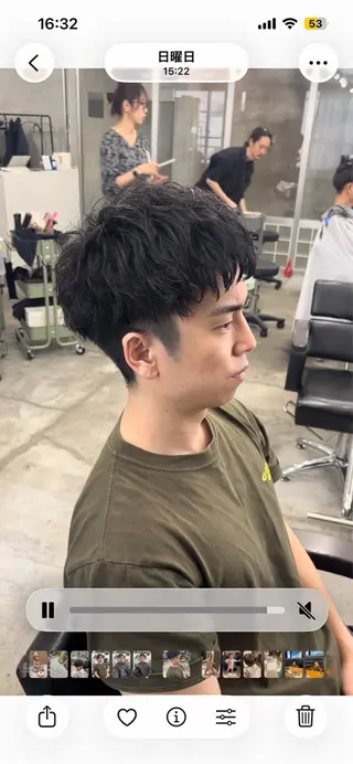 ショート パーマ メンズ メンズ満足度No.1 代表　北野拓海　蕨のヘアスタイル