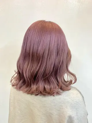 セミロング カラー ヘアアレンジ 🎀暖色カラー🎀 ♡yurika♡のヘアスタイル