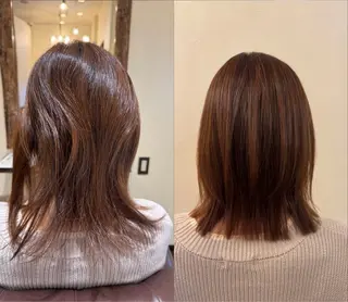 ミディアム opsia所属・艶カラー×レイヤー shibuyaのヘアスタイル