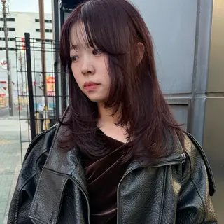 セミロング 舟橋耀/ブリーチカラ ー/レイヤーカットのヘアスタイル