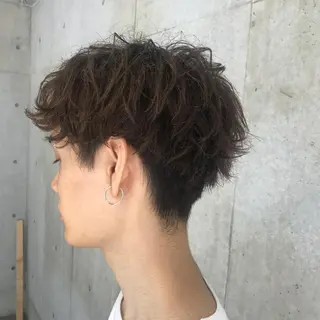 ショート カラー パーマ メンズ 住本 大明のヘアスタイル