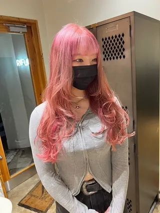 ロング カラー nishido ハイライト/海外ヘアのヘアスタイル